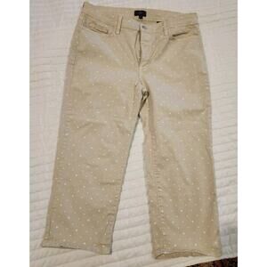 NYDJ - Straight Crop Polka Dot Sz 10 With Labels